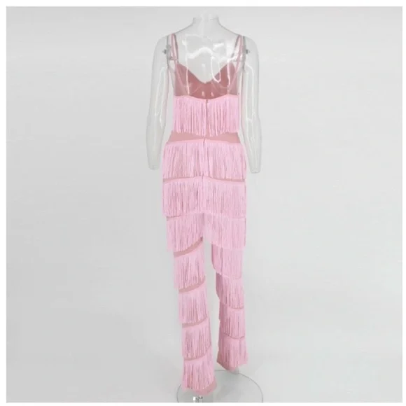 Pink Wide-Leg Jumpsuit - Picture 3 of 8